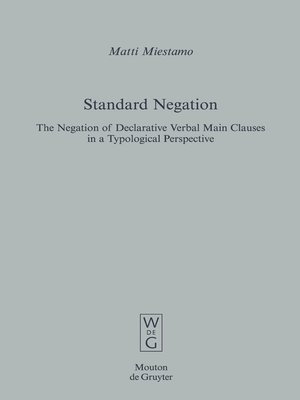cover image of Standard Negation